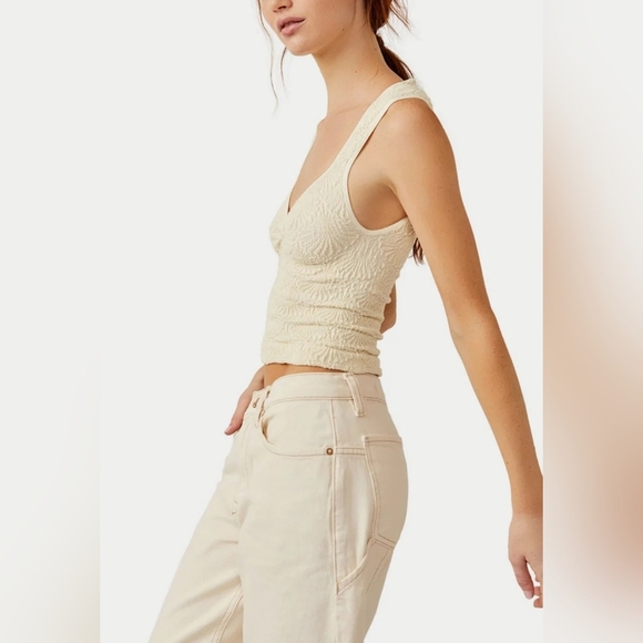 NWOT Free People Intimately Love Letter Sweatheart Cami SIZE M/L - Picture 3 of 7